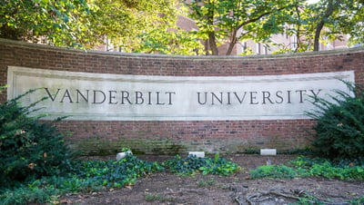 Vanderbilt University entrance sign